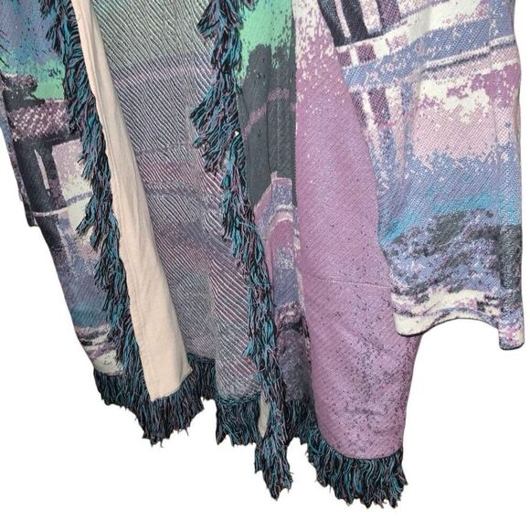 Aldo Martins Moira Fringed Cardigan Sweater Anthropologie Boho - Picture 8 of 11